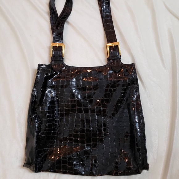 CB Pelletterie Women’s Faux Croc Bag Made In Italy - Picture 1 of 5